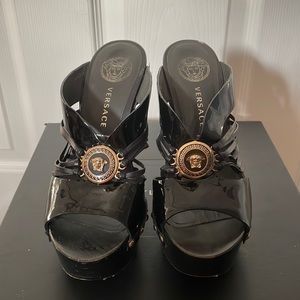 Versace black heel